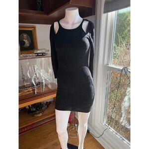 Trixxi Black Sparkle Polyester Dress M